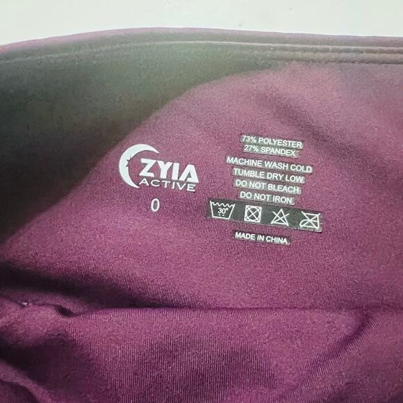 Zyia Active High Rise Pocket Crop Leggings Size 0 Purple - Picture 4 of 10